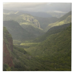 USA, Hawaii, Kauai, Canyon overlook. (RF) Ceramic Tile