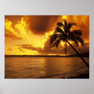 USA, Hawaii, Kauai, Colourful sunrise in a Poster