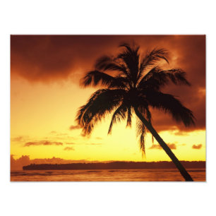 USA, Hawaii, Maui, Colourful sunset in a Photo Print