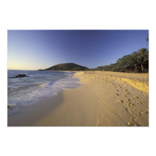 USA, Hawaii, Maui, Footprints in sand, Makena Photo Print