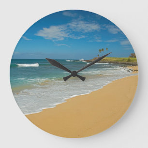 USA, Hawaii, Molokai Island, Three Mile Beach Large Clock