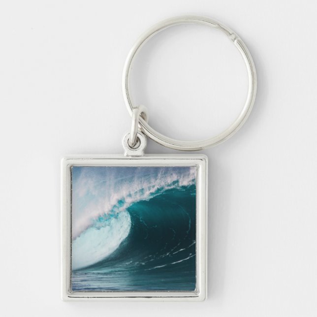 USA, Hawaii, Oahu, Large waves Key Ring (Front)