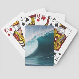 USA, Hawaii, Oahu, Large waves Playing Cards