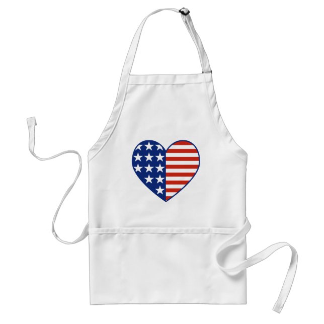 USA Heart Flag Apron (Front)