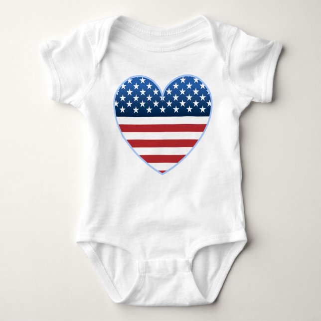 USA Heart Flag Infants & Toddler T-shirts (Front)