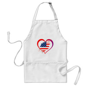 Usa heart standard apron