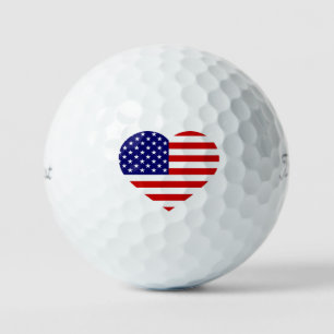 USA Heartflag tpv1 gbcnt Golf Balls