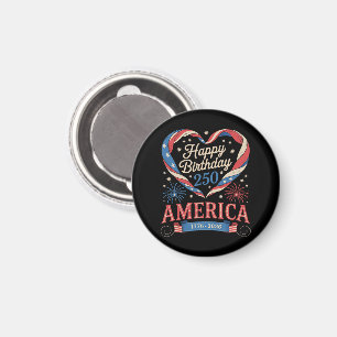 USA Hearts 1776 2026 July 250th Birthday USA Magnet