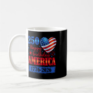 Usa Hearts 1776 2026 July 4th 250th Birthday Usa 2 Coffee Mug