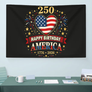 Usa Hearts 1776 2026 July 4Th Banner