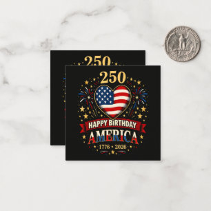 Usa Hearts 1776 2026 July 4Th Card