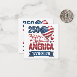 USA Hearts 1776 2026 July 4th Card