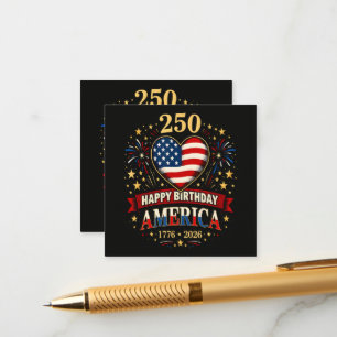 Usa Hearts 1776 2026 July 4Th Enclosure Card