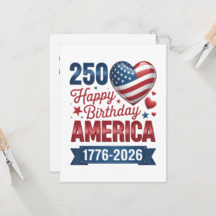 USA Hearts 1776 2026 July 4th Invitation