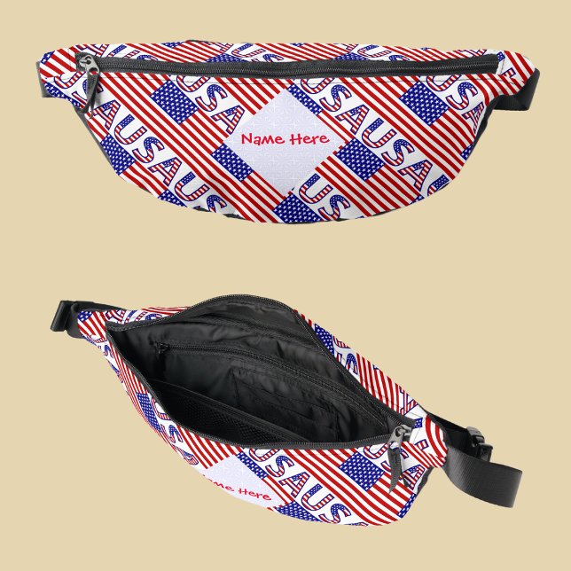 USA Heritage Flag Personalised  Bum Bags (Creator Uploaded)