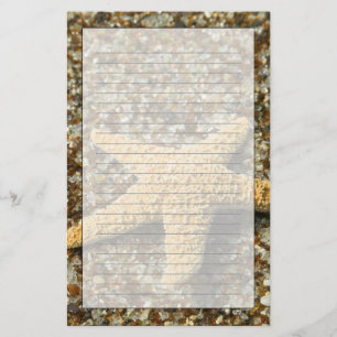 USA, HI, Kauai, Glass Beach with Star fish Stationery