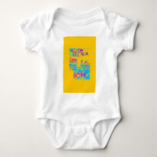 USA Hillary Hope Stronger Together Baby Bodysuit