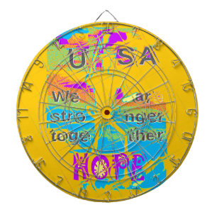 USA Hillary Hope Stronger Together Dartboard