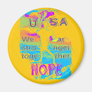 USA Hillary Hope Stronger Together Magnet
