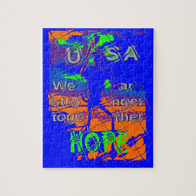 USA Hillary Hope We Are Stronger Jigsaw Puzzle (Vertical)
