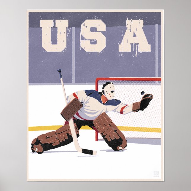 USA hockey goalie Poster (Front)