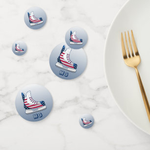 USA Hockey Skates Monogram Confetti