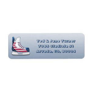 USA Hockey Skates Return Address Label