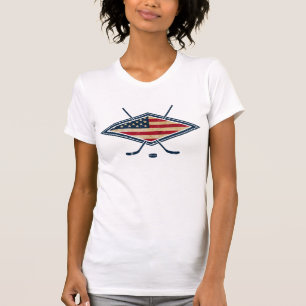 USA Hockey Tee Shirt with Back Print