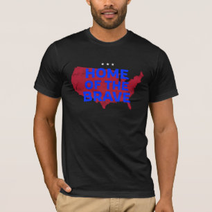 USA Home Of The Brave. Patriotic T-Shirt