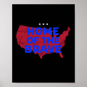 USA Home Of The Brave Poster