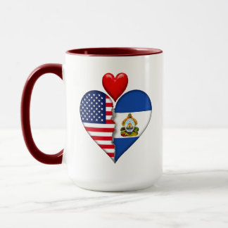 USA Honduras Heart flags Hispanic Heritage Mug