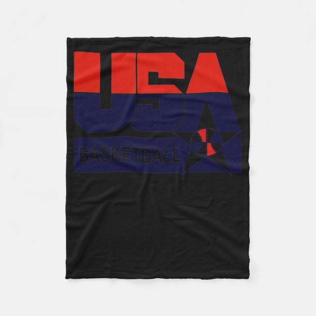 Usa Hoops  Fleece Blanket (Front)