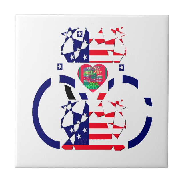 USA Hope Beautiful Amazing National Flag Design Ar Ceramic Tile (Front)