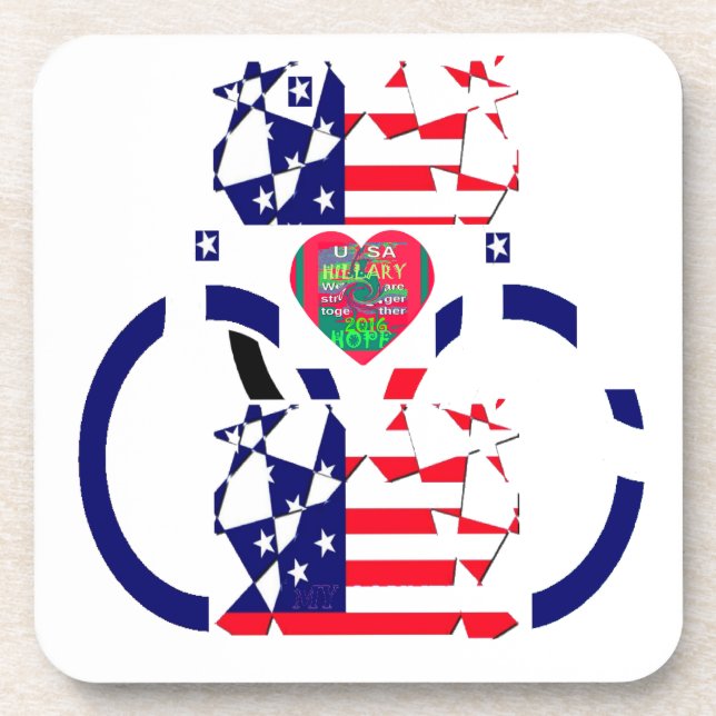 USA Hope Beautiful Amazing National Flag Design Ar Coaster (Front)