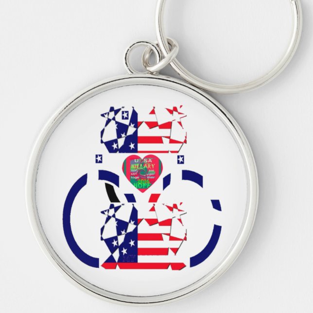 USA Hope Beautiful Amazing National Flag Design Ar Key Ring (Front)