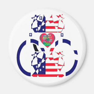 USA Hope Beautiful Amazing National Flag Design Ar Magnet