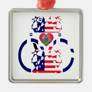 USA Hope Beautiful Amazing National Flag Design Ar Metal Ornament