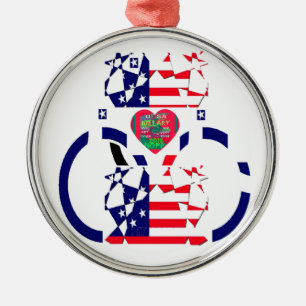 USA Hope Beautiful Amazing National Flag Design Ar Metal Ornament
