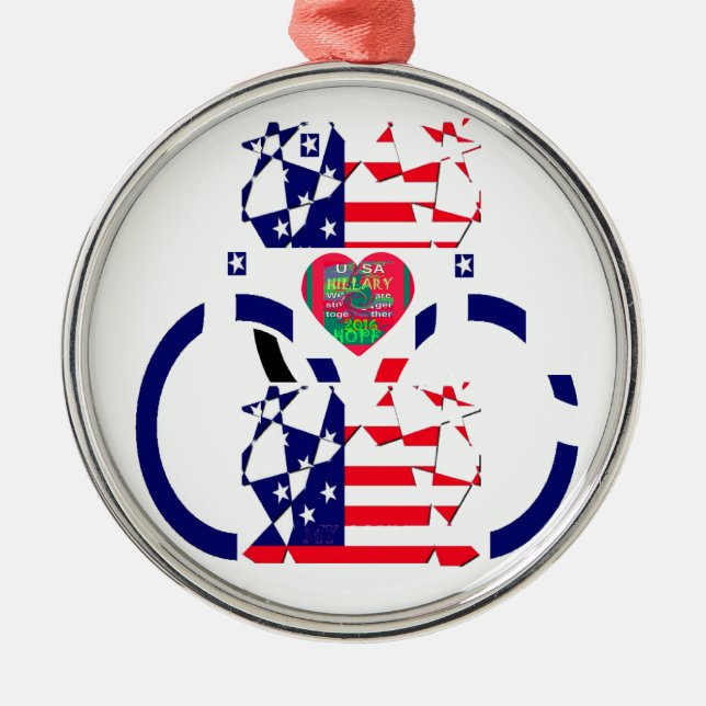 USA Hope Beautiful Amazing National Flag Design Ar Metal Ornament (Front)