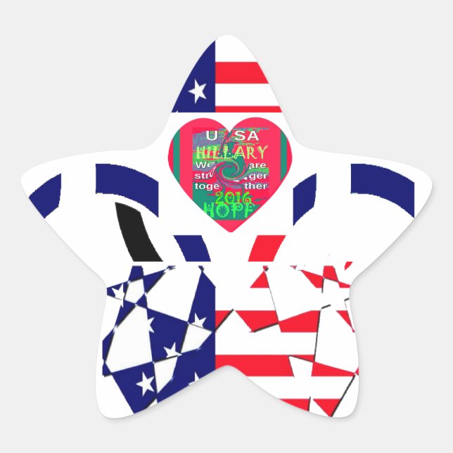 USA Hope Beautiful Amazing National Flag Design Ar Star Sticker (Front)