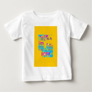 USA Hope: Colourful Textured Design Baby T-Shirt