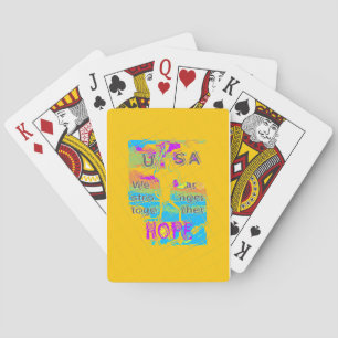 USA Hope: Colourful Textured Design Playing Cards