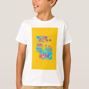USA Hope: Colourful Textured Design T-Shirt