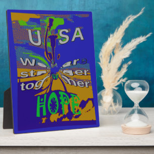 USA Hope Message Art Print Plaque