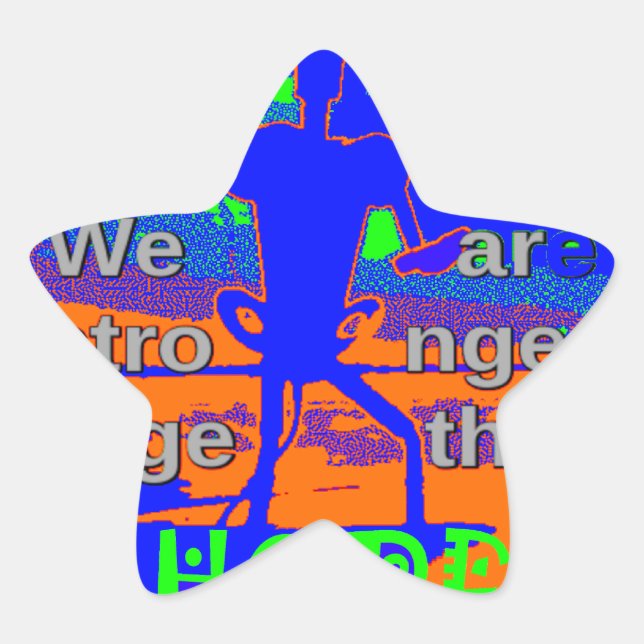 USA Hope Strong Together - A Patriotic Tapestry Star Sticker (Front)