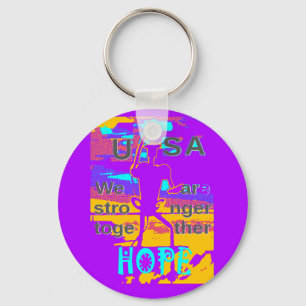 USA Hope: We Are Stronger Together Key Ring