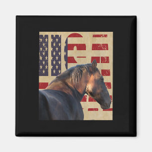Usa Horse Western Wear Horseback Riding Magnet
