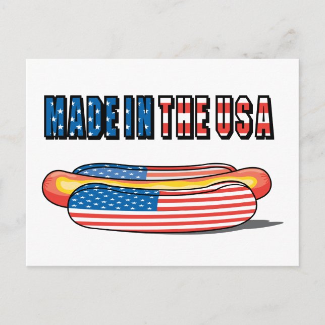 USA Hot Dog Postcard (Front)