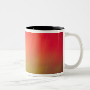 USA, Idaho. Aurora borealis, northern lights at 2 Two-Tone Coffee Mug