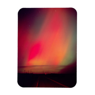 USA, Idaho. Aurora borealis, northern lights at Magnet